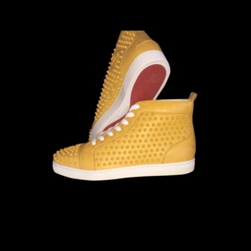 Christian Louboutin Louis Flat Calf Spikes 'Golden Yellow'
