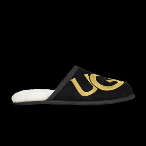 UGG Scuff Logo Slipper Black Gold