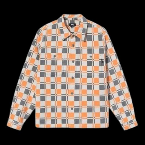 Stussy Brent Plaid L/S Shirt 'Tan'