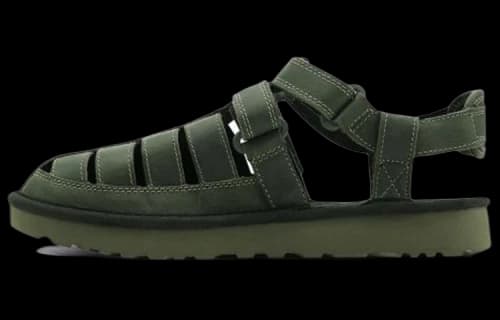 UGG Dune Fisherman Cowhide Green Sandals