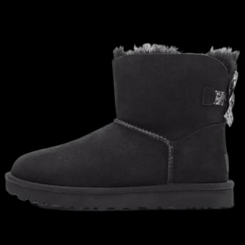 UGG Mini Bailey Bow II Exotic Boot 'Black' (Women's)