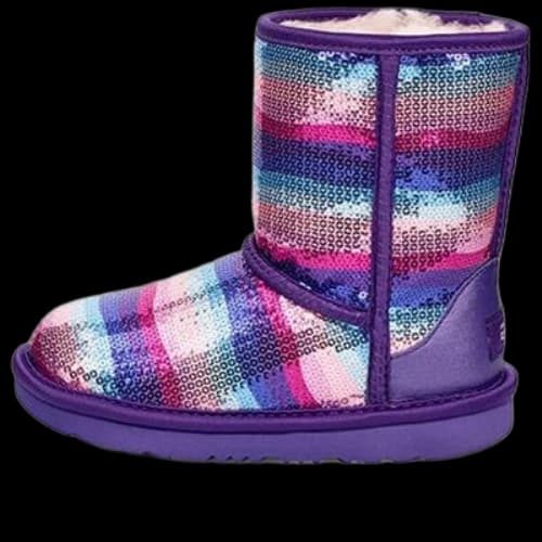 (PS) UGG Classic Short II Rainbow Purple