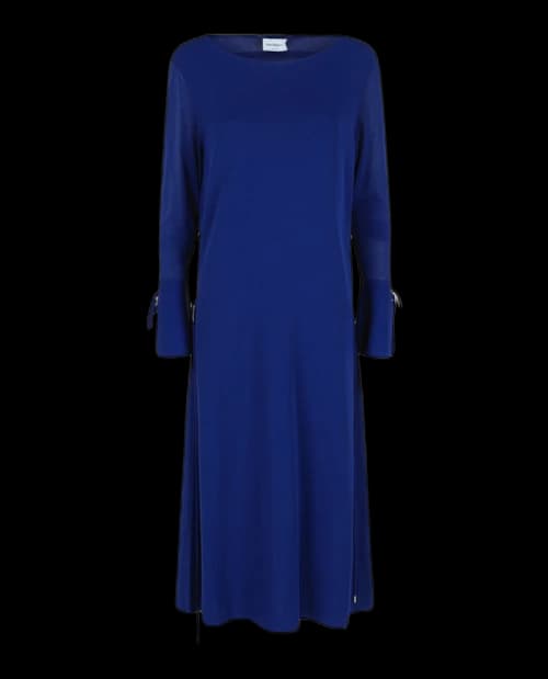 Ferragamo Long-Sleeved Midi Dress Blue
