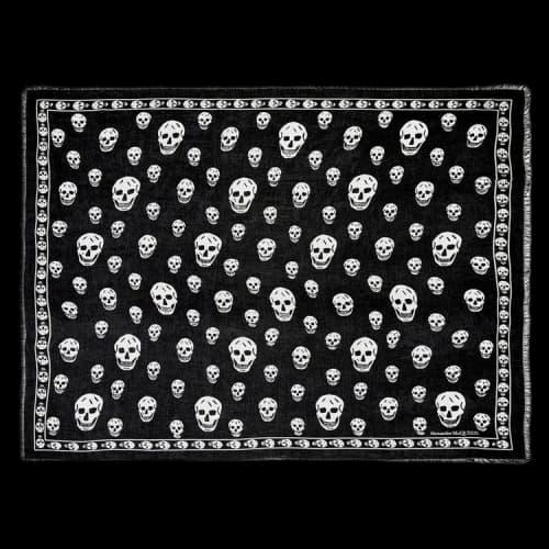 Alexander McQueen Skull Scarf 'Black/Ivory'