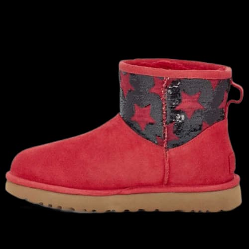 UGG Classic Mini Sequin Stars 'Red' (Women's)