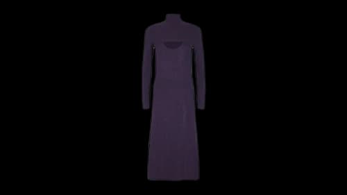 Ferragamo Women's Lamé Wool Blend Dress Purple