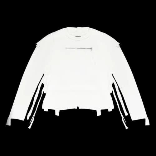 Who Decides War Layered Jersey Button Down Shirt 'White'
