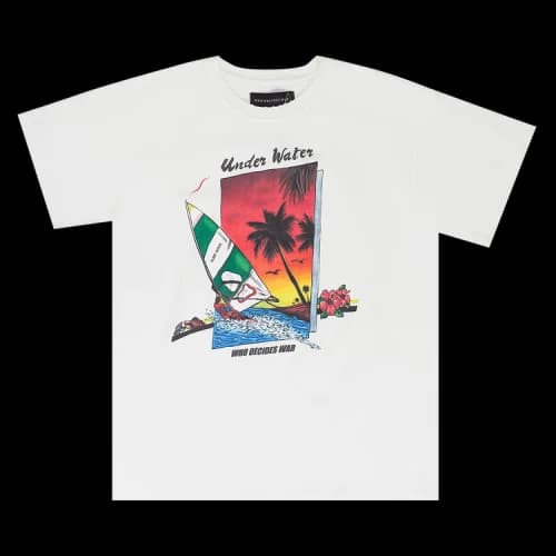 Who Decides War St Lucy Jersey T-Shirt 'White'