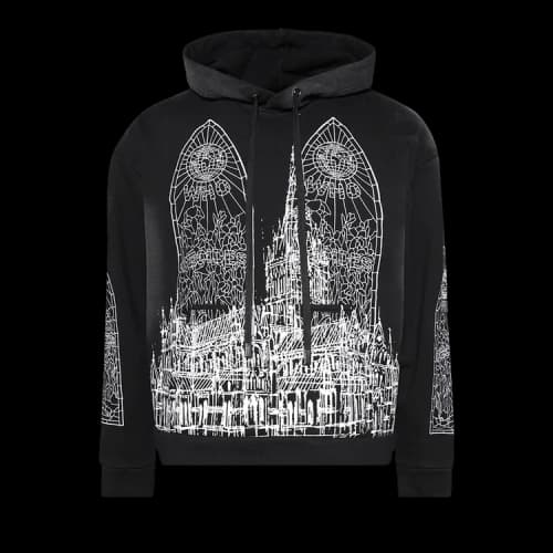 Who Decides War Cathedral Hooded Pullover 'Coal'