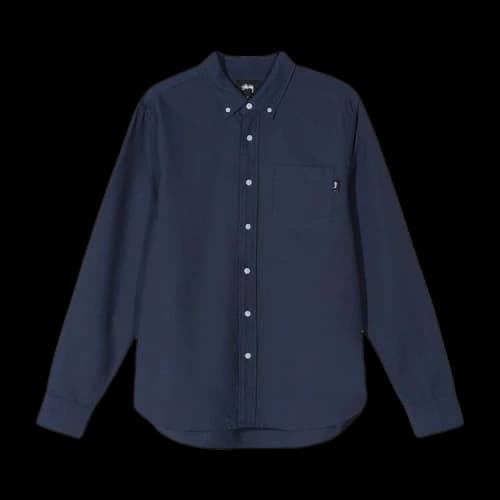 Stussy Classic Oxford Long-Sleeve Shirt 'Navy'