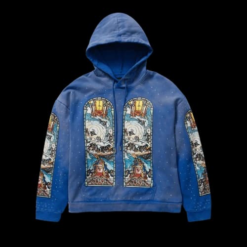 Who Decides War Chalice Embroidered Hooded Sweatshirt 'Indigo'