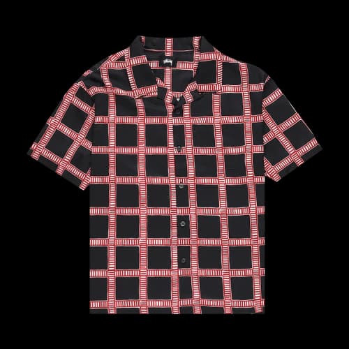 Stussy Hand Drawn Plaid Shirt 'Black'