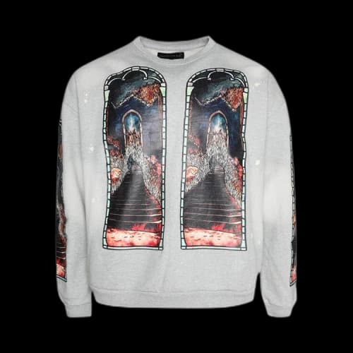 Who Decides War Descent Crewneck Sweater 'Silver'
