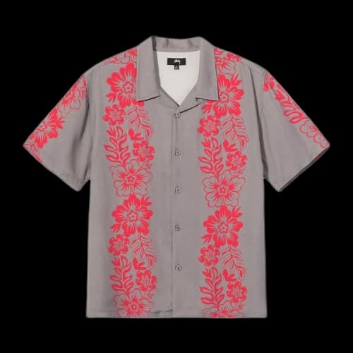 Stussy Hawaiian Pattern Shirt 'Grey'