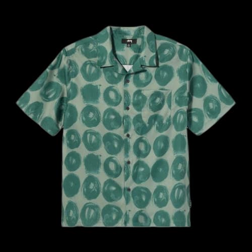 Stussy Hand Drawn Dot Shirt 'Green'
