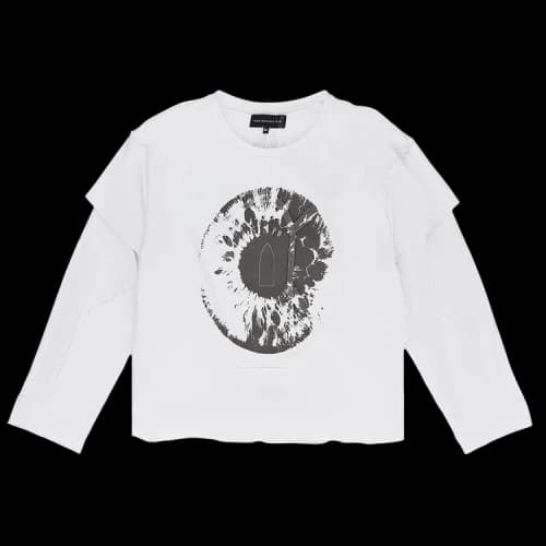 Who Decides War Eye Winged Logo Long-Sleeve T-Shirt 'White'