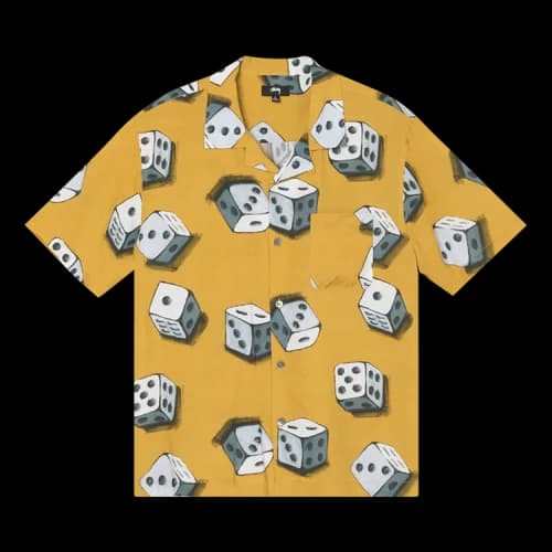 Stussy Dice Pattern Shirt 'Mustard'