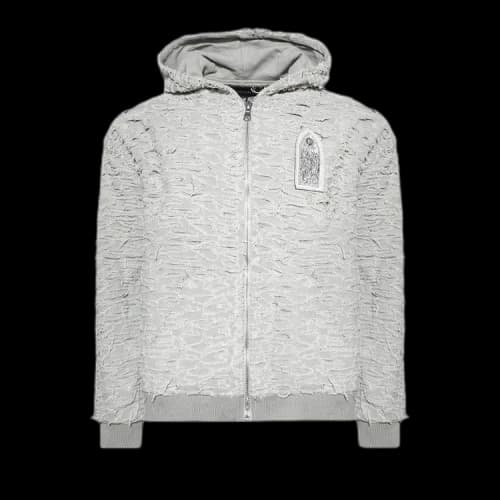 Who Decides War Husk Zip Up Hoodie 'Vintage Grey'