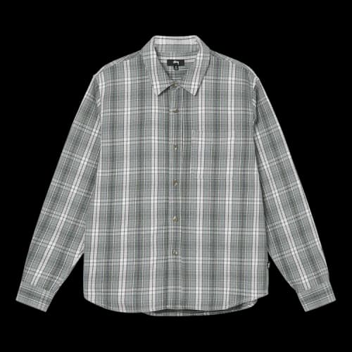 Stussy Beach Plaid Shirt 'Charcoal'