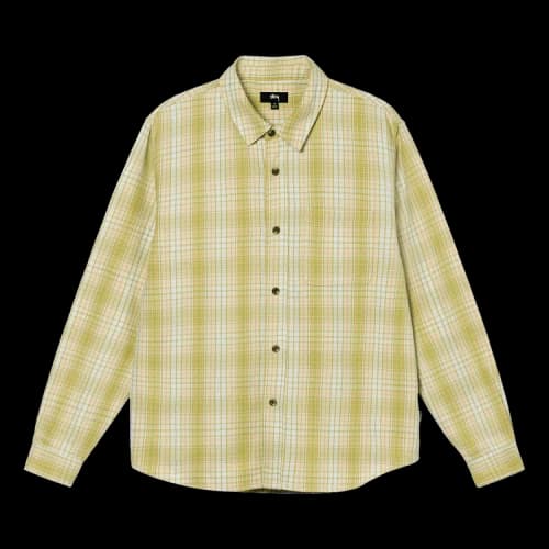 Stussy Beach Plaid Shirt 'Lime'