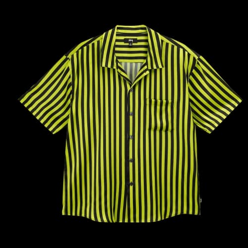 Stussy Striped Silk Shirt 'Black'