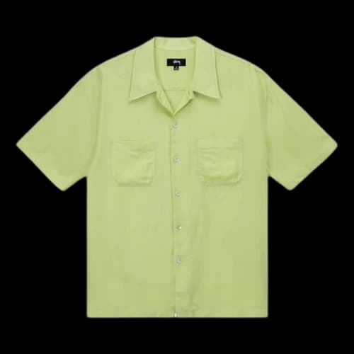 Stussy Contrast Pick Stitched Shirt Lime