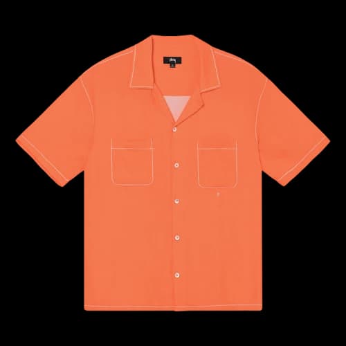 Stussy Contrast Pick Stitched Shirt 'Peach'