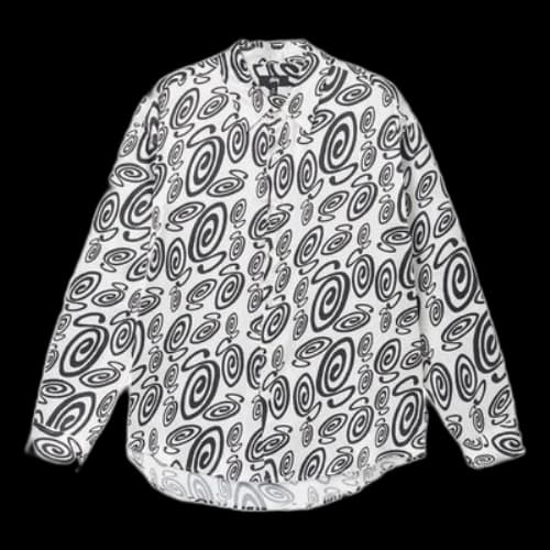 Stussy Swirly S Silk Shirt 'White'