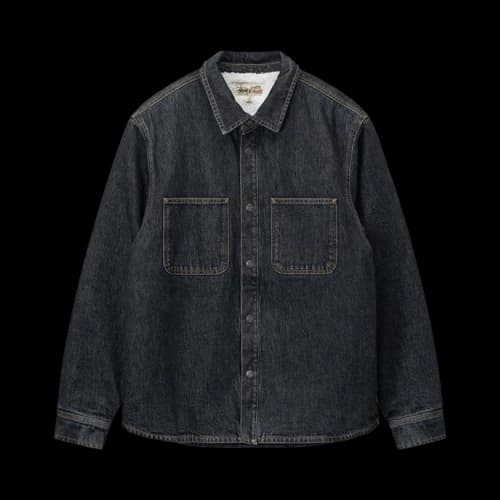 Stussy Sherpa Lined Denim Shirt 'Black'