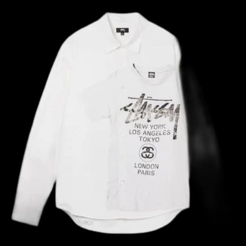 Stussy World Tour Logo Shirt 'White'