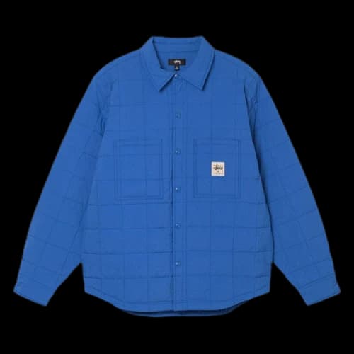 Stussy Quilted Fatigue Shirt Blue