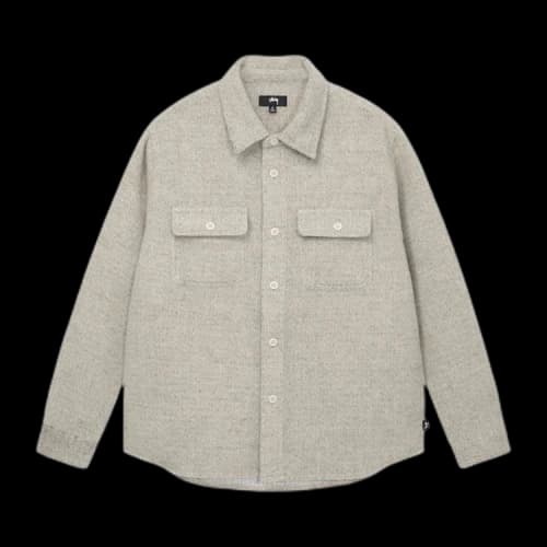Stussy Speckled Wool Cpo Shirt 'Bone'