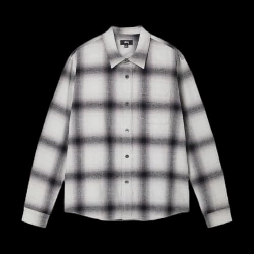 Stussy Hellshire Plaid Shirt 'Grey'