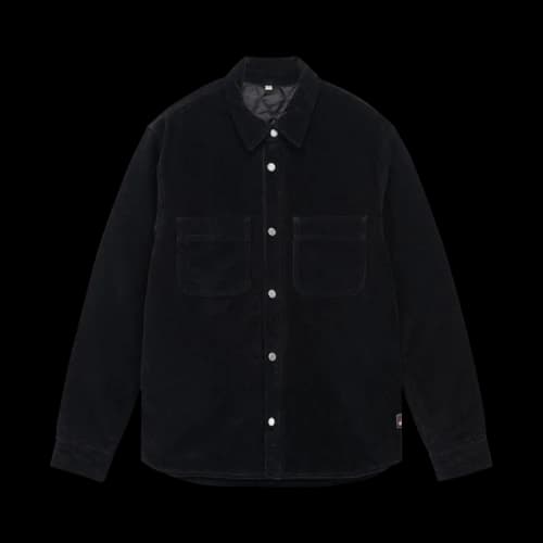 Stussy Cord Quilted Overshirt 'Black'