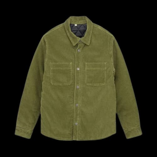 Stussy Cord Quilted Overshirt 'Olive'
