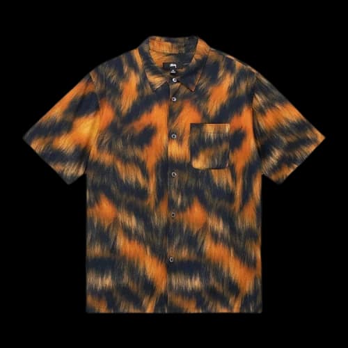 Stussy Fur Print Shirt 'Tiger'