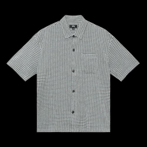 Stussy Wrinkly Gingham Short-Sleeve Shirt 'Green'