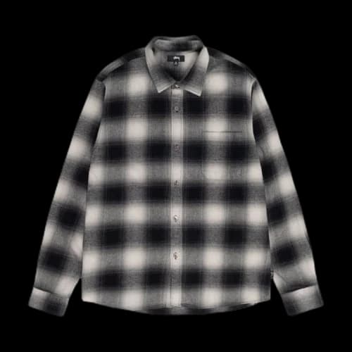 Stussy Bay Plaid Shirt 'Charcoal'