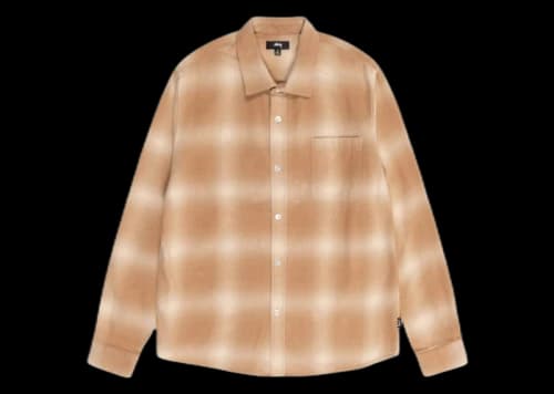 Stussy Bay Plaid Shirt Tan
