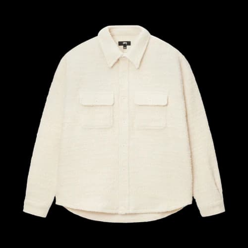 Stussy Boucle Wool Cpo Shirt 'Natural'
