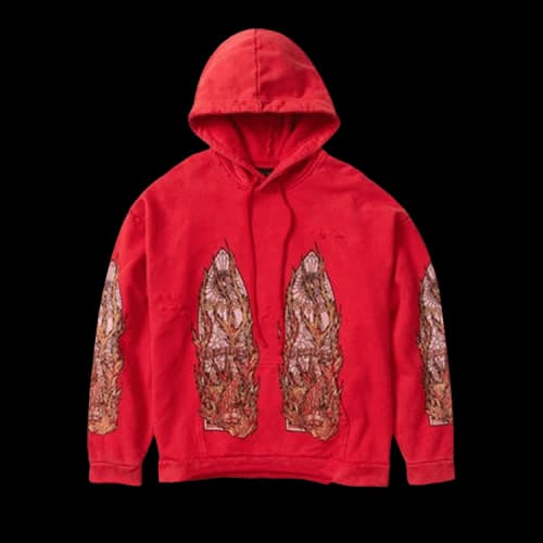 Who Decides War Flame Glass Hooded Pullover 'Ruby'