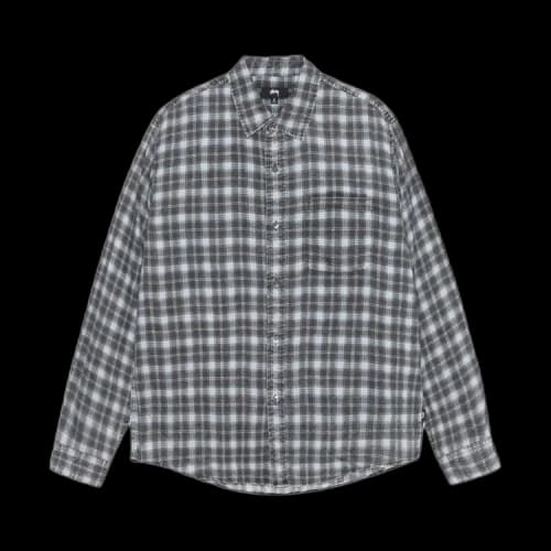 Stussy Matthew Printed Plaid Shirt Blue