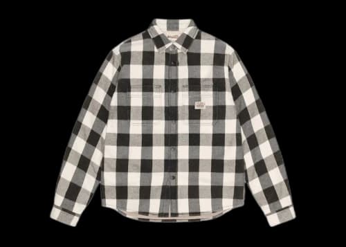 Stussy Sherpa Lined Buffalo Plaid Shirt Bone