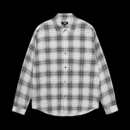 Stussy Matthew Printed Plaid Shirt Brown