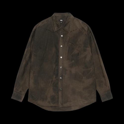 Stussy Classic Sprayed Long-Sleeve Shirt 'Tan'