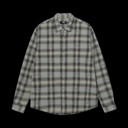 Stussy Motif Plaid Shirt 'Grey'