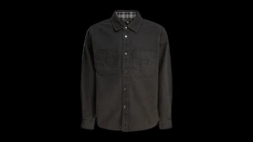 Stussy Heavy Washed Canvas Shirt Black