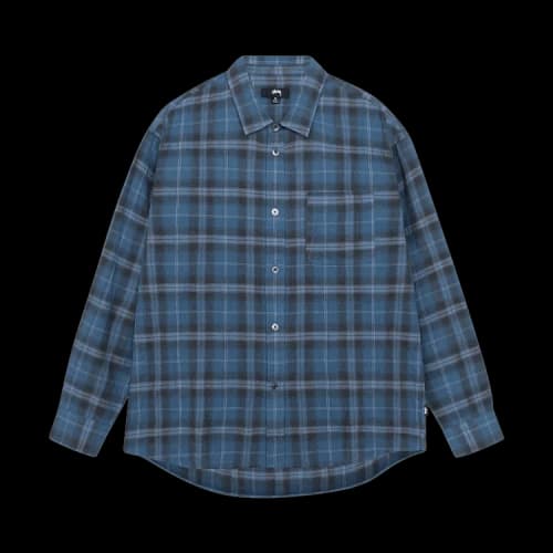 Stussy Beach Plaid Shirt Blue
