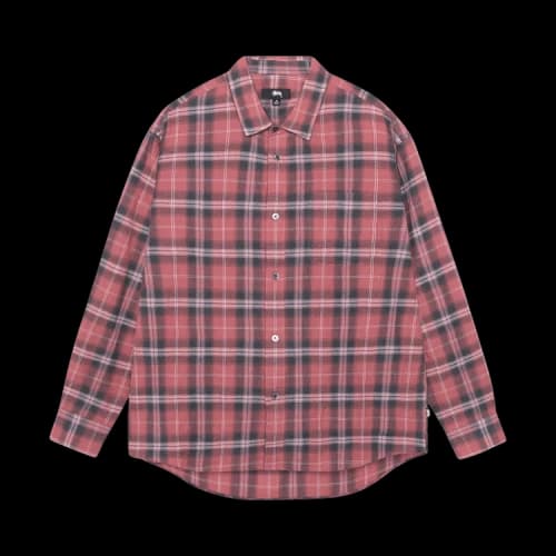 Stussy Beach Plaid Shirt 'Red'