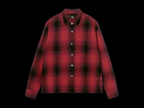 Stussy Beach Plaid Shirt Red